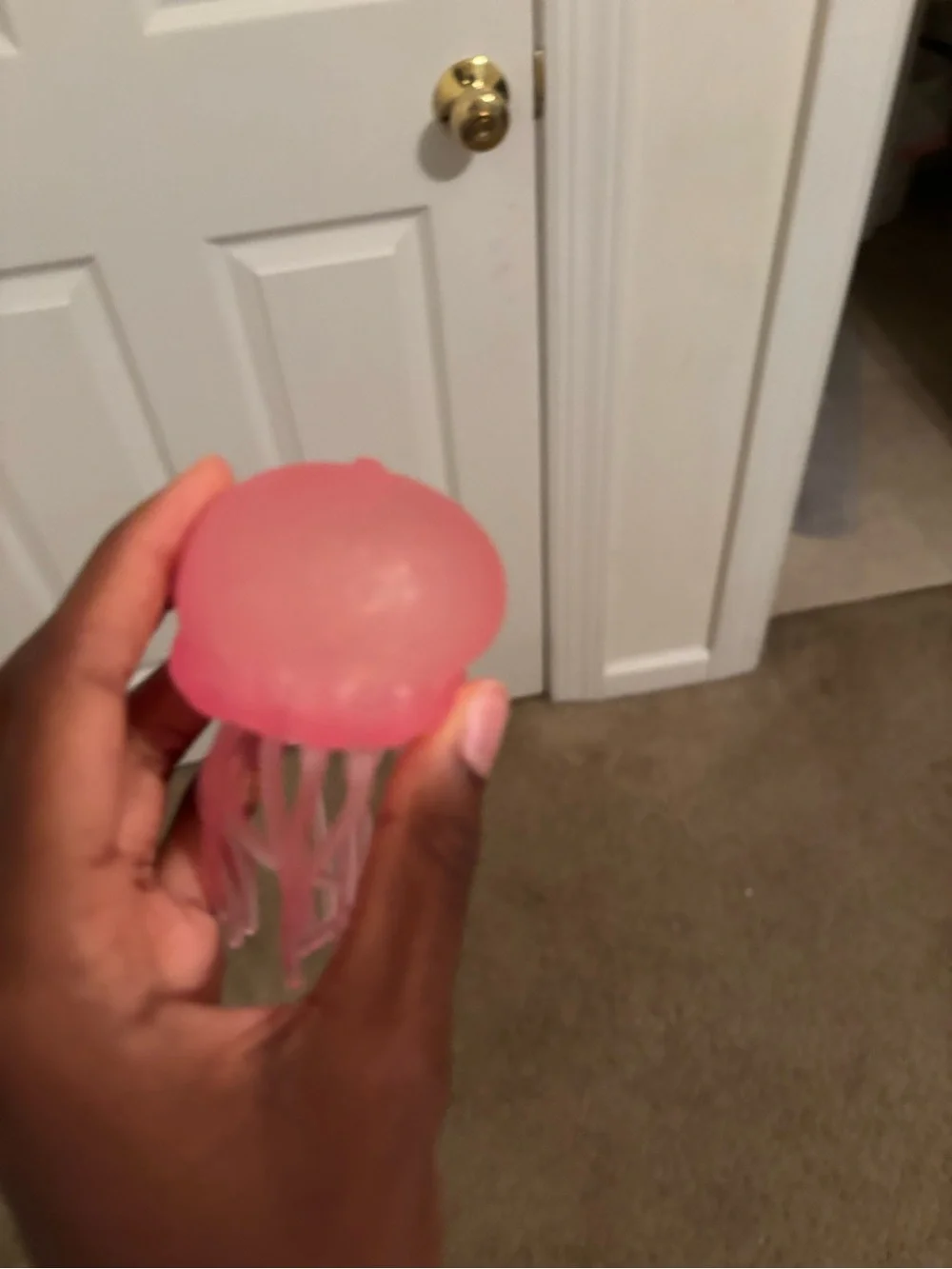 Kids Pink Jellyfish Squishy Toy - Soft Sensory Accessory